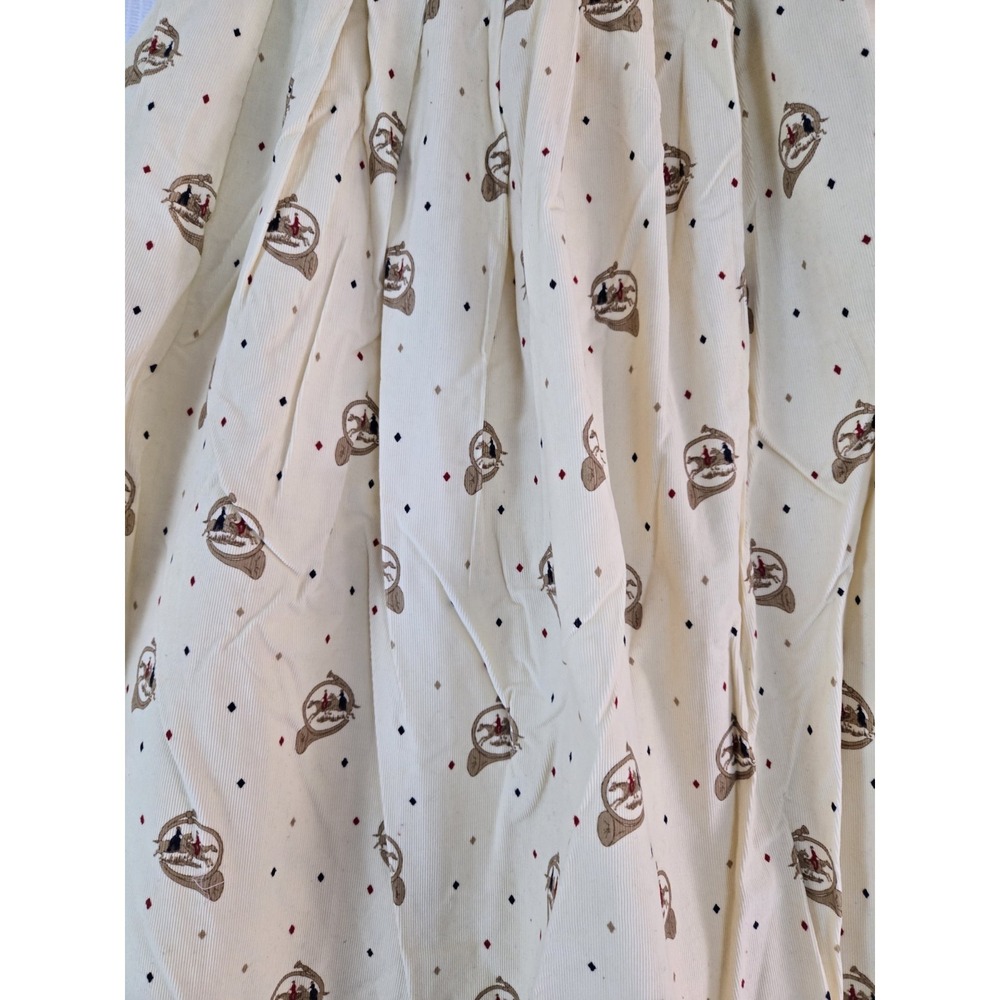 Villager women's equestrian 100% Cotton A-line Pleated Corduroy Skirt size 4 - Picture 4 of 8